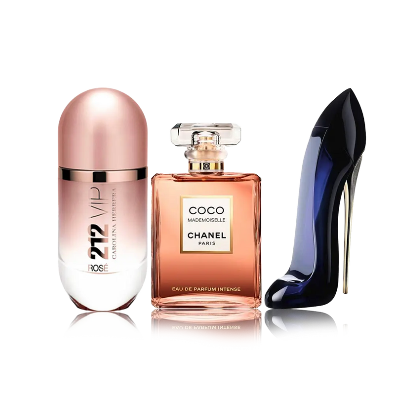 Compre 1 Lleve 3 - Mademoiselle - 212 VIP Rose - Good Girl + Gafa Gratis